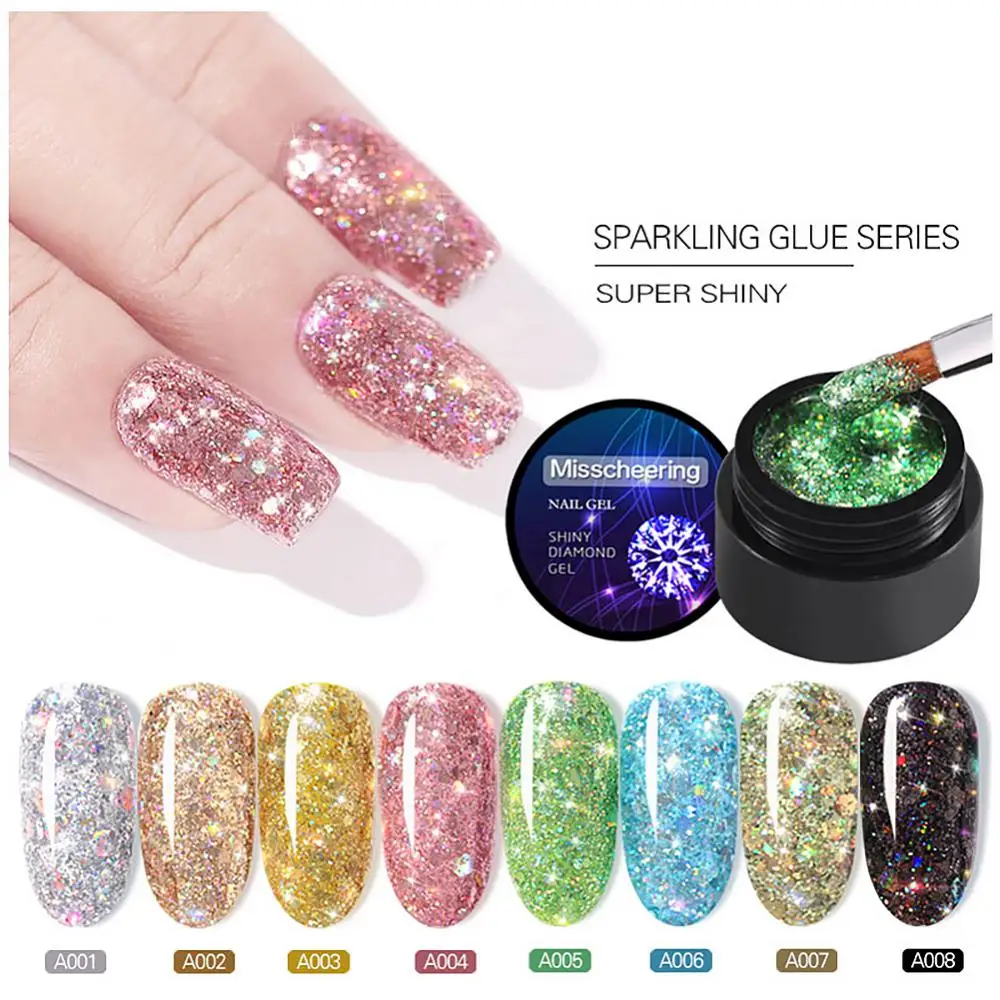 1~4PCS Glitter Easy To Apply Luxurious Ultra Glossy Uv Varnish Uv Varnish Nail Art Must-have Manicure Long-lasting Wear