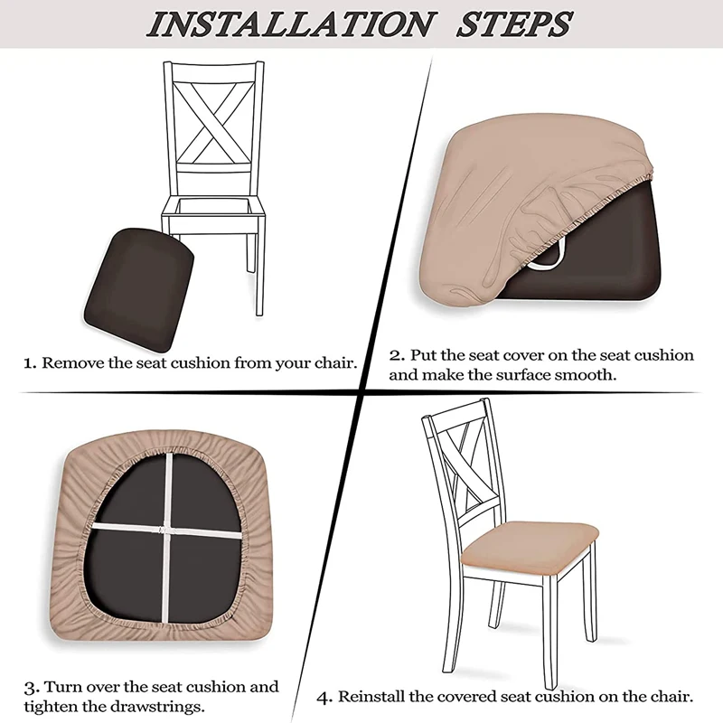 100% waterproof PU seat cover chair slipcovers for dining room chair protector chair cover elastic solid stretch chair cover