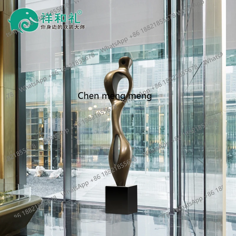 

Large-scale ornament sales office, lobby, handicrafts, floor-to-ceiling sculpture club, imitation copper decorative art