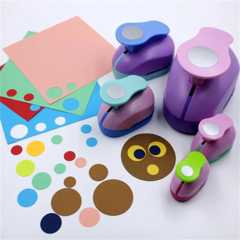 Circle Punch 8/15/25/38/50mm DIY Embossing Punches Scrapbooking Machine Paper Cutting Color Craft Hole Punch Rounder Cutter