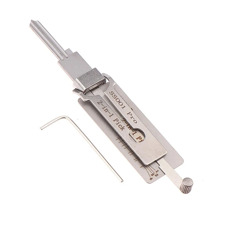 1pc SS001Pro 2 In 1 Lock Key Precision Hook And Pick Set Pick-up Kits Maintenance Repair Tool Door Lock Unlocking Engineering
