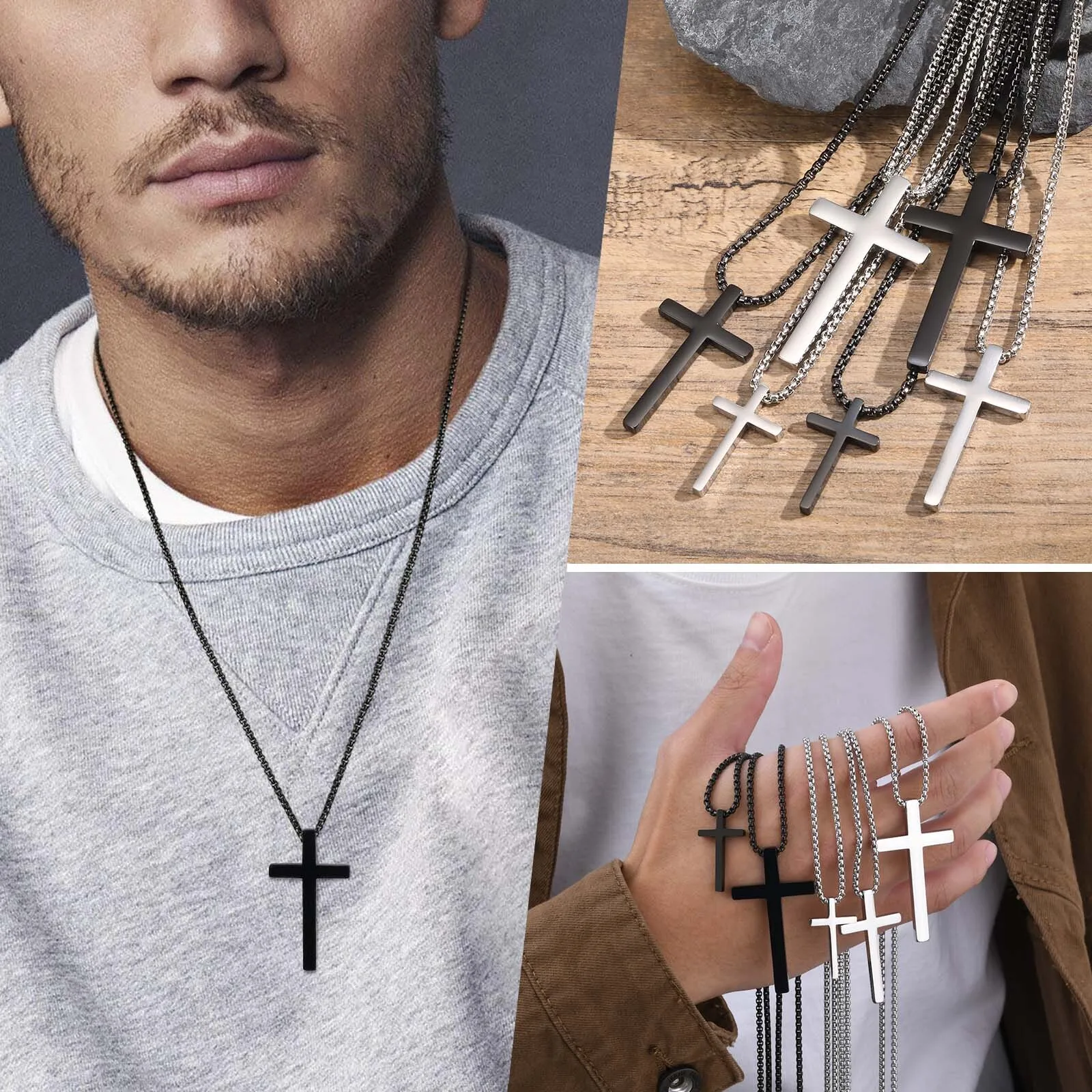 Kalung salib pria, liontin Got - Body Jewelry Goth ulasan dan harga