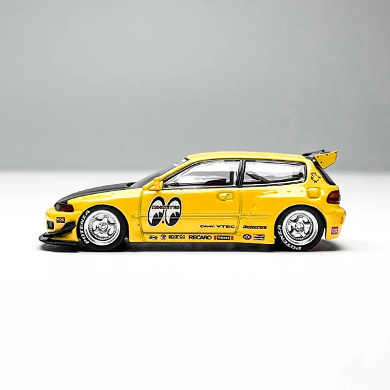 POPRACE โมเดลรถจำลองอัลลอยด์ EG6 MK5 สเกล 1:64 ของสะสม ของตกแต่ง ของเล่น ของขวัญ