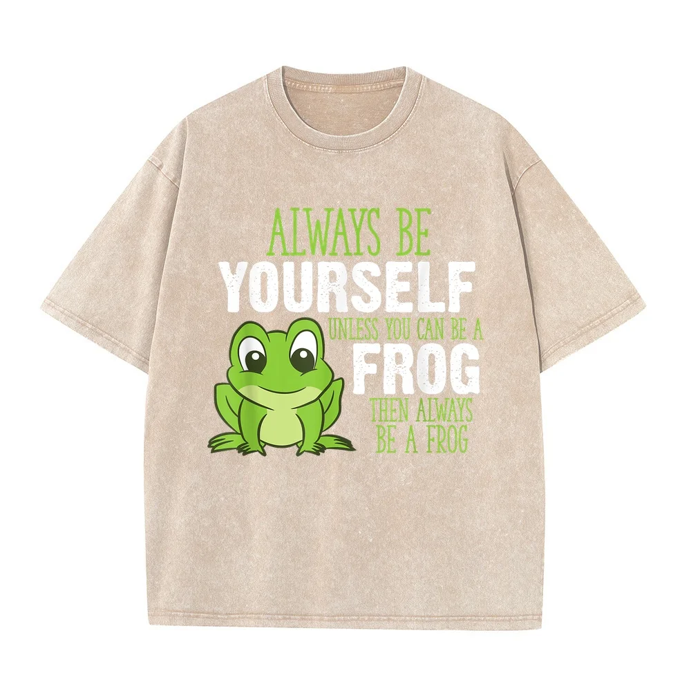 Frog Gifts Always Be Yourself Unless You Can A T-Shirt めんずファッション Tシャツ Xxxl Graphic Shirt Red Short Sleeve Tee Cotton Men Summer