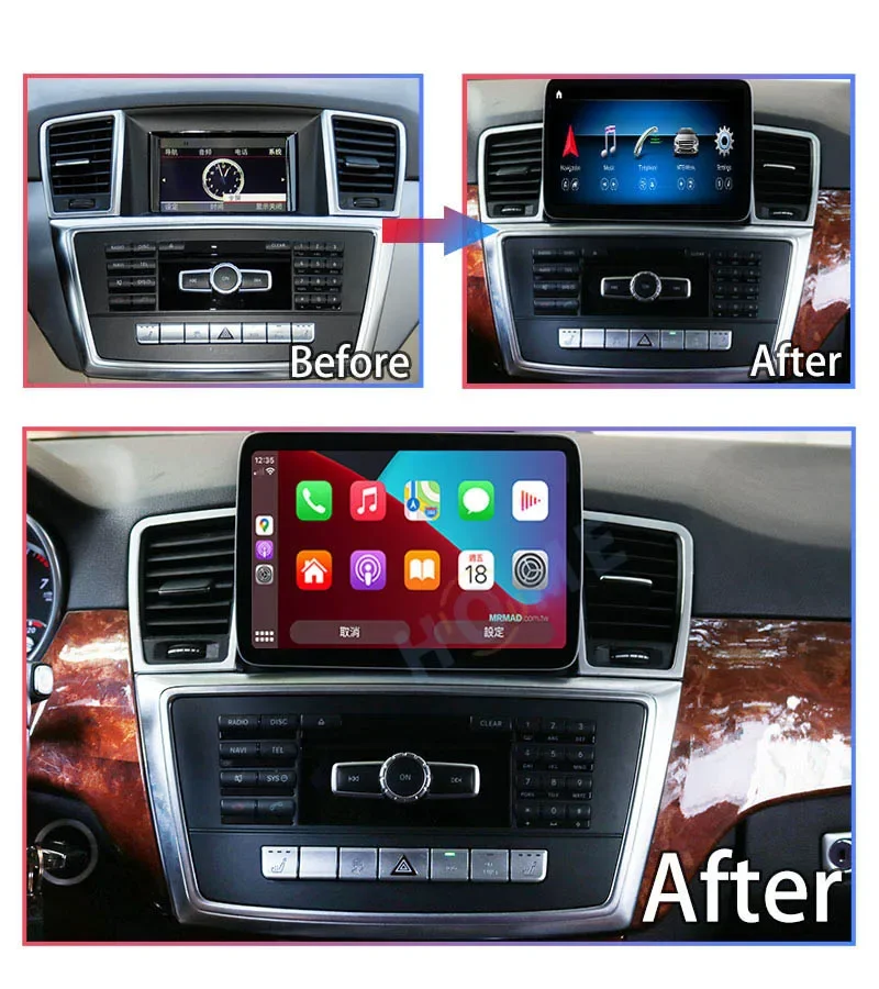 Snapdragon Android13 Car Radio Video Player For Mercedes Benz ML Class GLK GLS GLE SLK SLC SL ML W166 GL X166 Class Auto Carplay