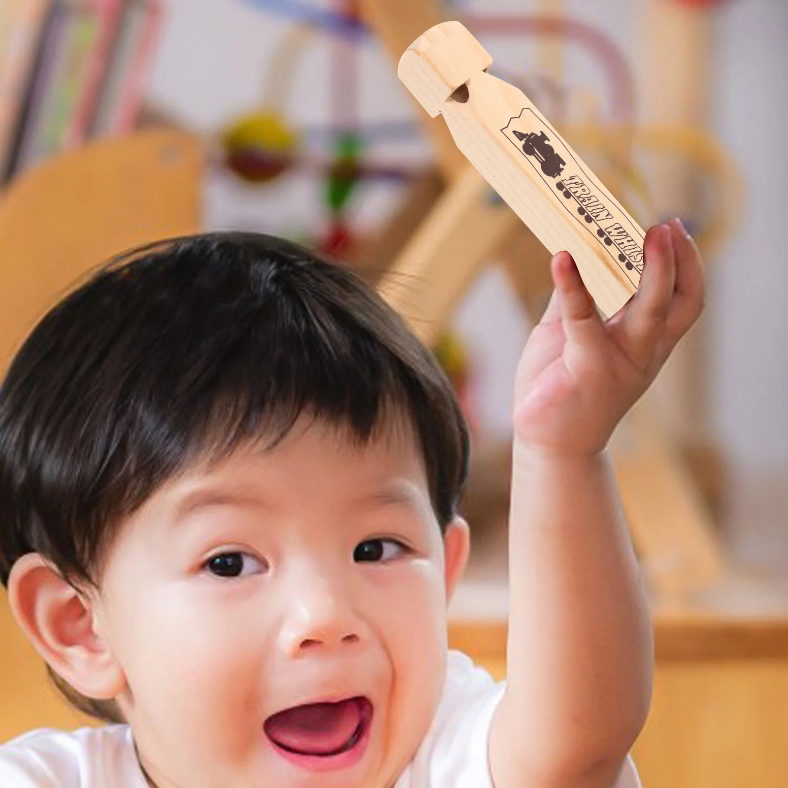 

2pcs Wooden Whistle For Kids Durable Eco-Friendly Creative Musical Instrument Baby Learning Party Festival Gift Decoration