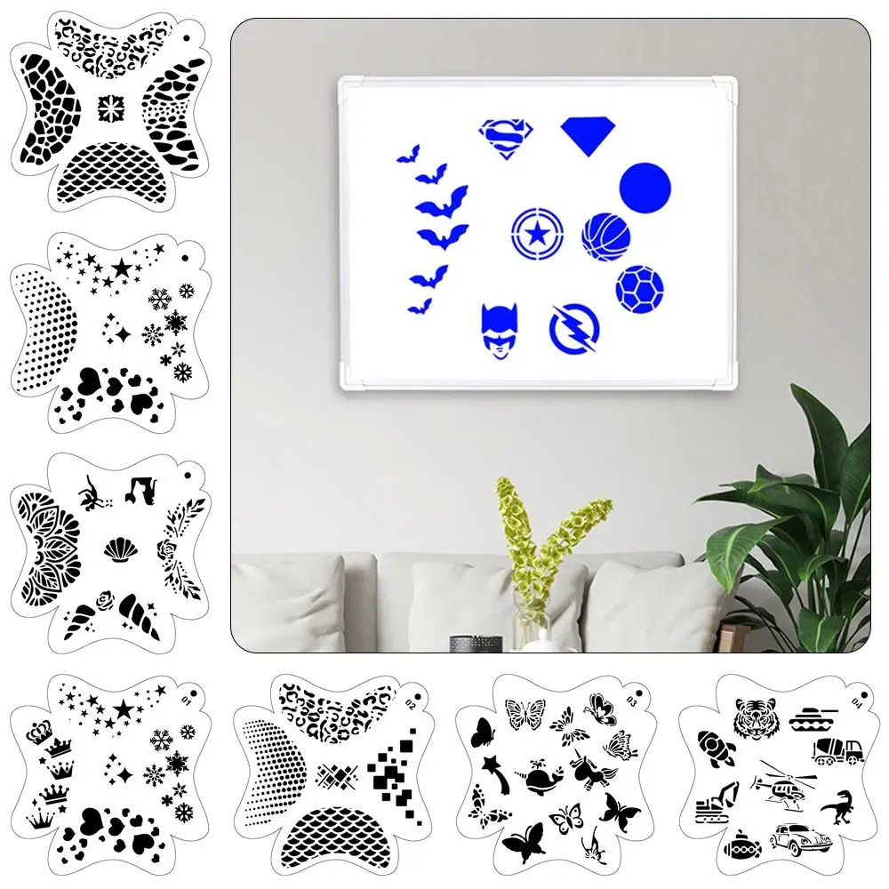 แม่พิมพ์สักลายชั่วคราวแบบพลาสติก 2 ชิ้น สำหรับเพ้นท์ตัว เพ้นท์หน้า ลายเพ้นท์ศิลปะบนใบหน้า