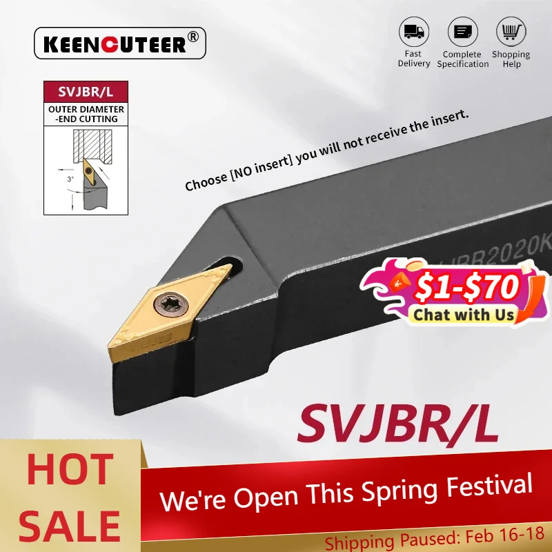 

SVJBR1212 SVJBR1616 SVJBR2020 SVJBR2525 Внешний токарный инструмент SVJBR SVJBL Токарный стержень Токарный держатель Режущий инструмент с ЧПУ Режущий брусок