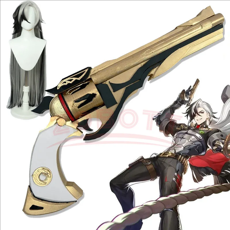 Gra Honkai: Star Rail Boothill Cosplay Rekwizyt Peruka Pistolet Boothill Rekwizyt Pistoletka PVC 35cm Rekwizyt na Halloween Imprezę Kobiety Mężczyźni Comicon