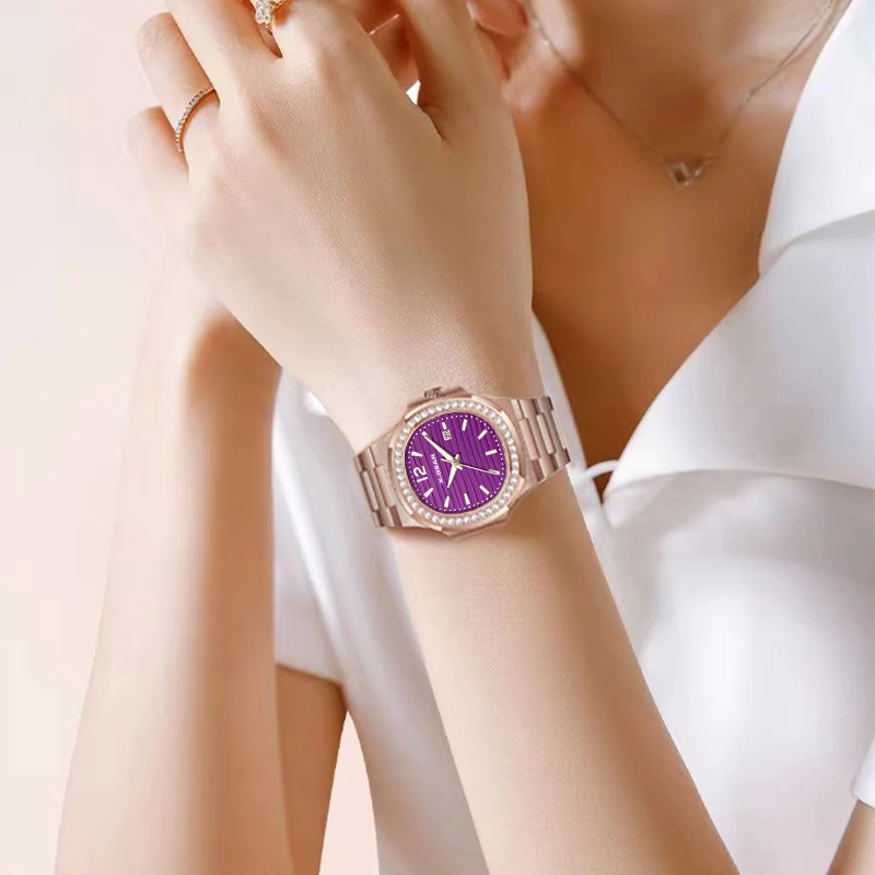 

X-GEAR Круглые высококачественные деловые женские кварцевые часы из нержавеющей стали