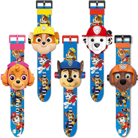 Cartoon Paw Patrol 3D Projection Watch Marshall Chase Rocky Model Action Figures Toys Set Anime Peripherals Children Wristband