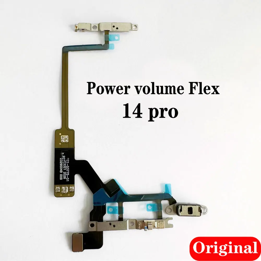 Original Power flex cable For IPhone 14 14 plus Volume Metal Bracket On Off Button Replacement For Iphone 14pro 14 pro max Part