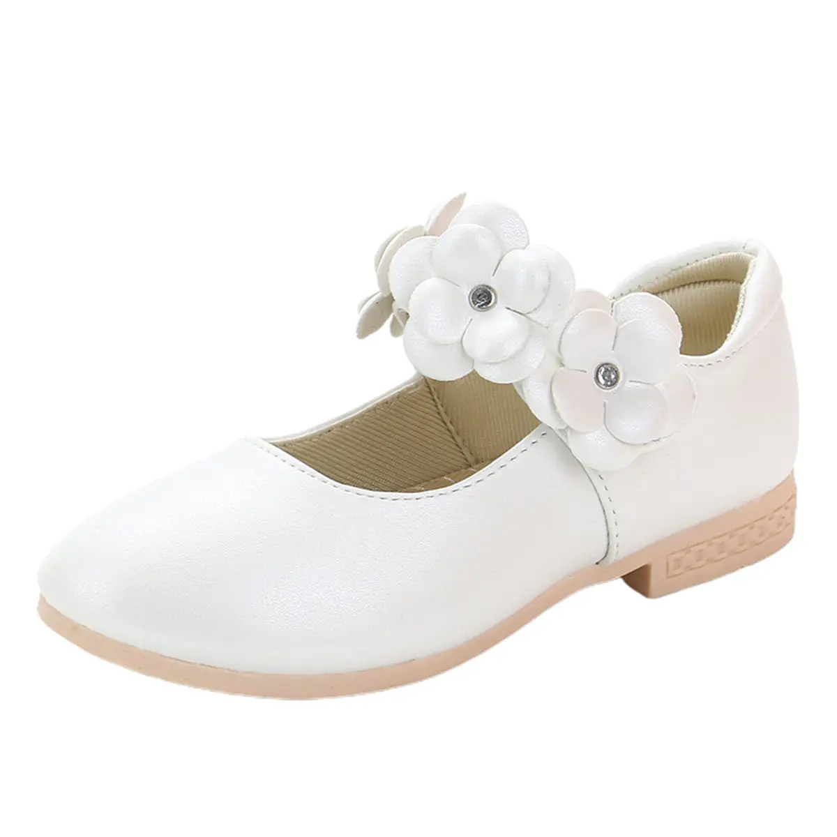 1Pair Kids Sole Shoes Princess Style White Size 30 Eu29.5 Us12 Uk11.5 Breathable Comfortable Children Shoes for Daily Outdoor