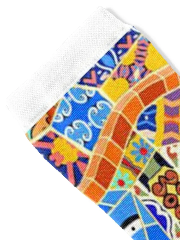 Park Güell Colorful Mosaic. Socks soccer anti-slip compression Children's designer brand Women's Socks Men's