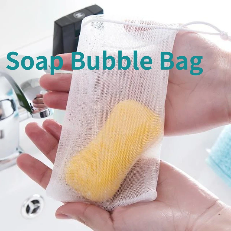 

6/14Pcs Soap Foaming Mesh Bag Face Wash Handmade Soap Single Layer Bath Bubble Mesh Cleansing Bubble Mesh
