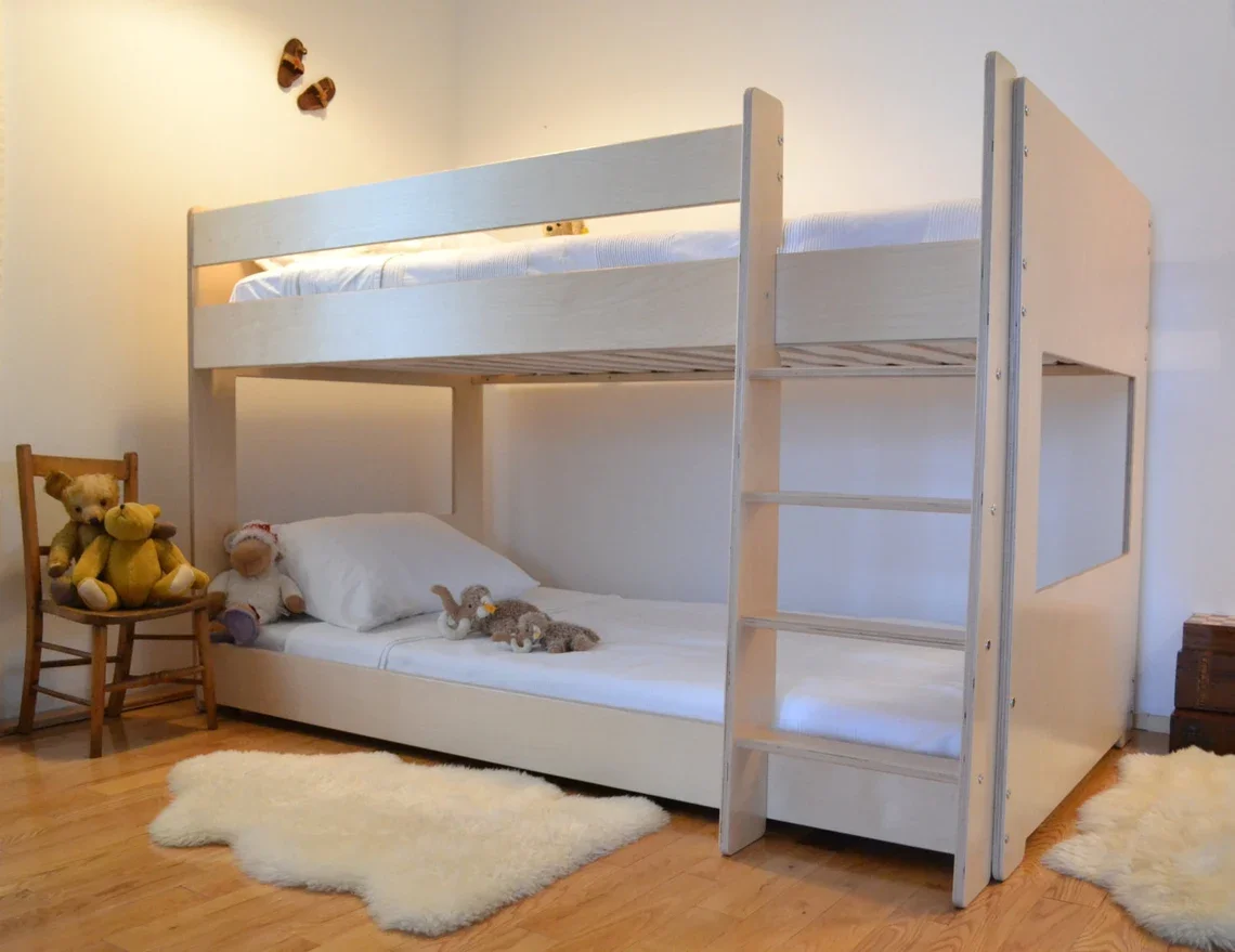 

&cMontessori-inspired Twin Kids' Bed Frame Minimalist Plywood Loft Bed with Toddler Furniture for Children's Rooms