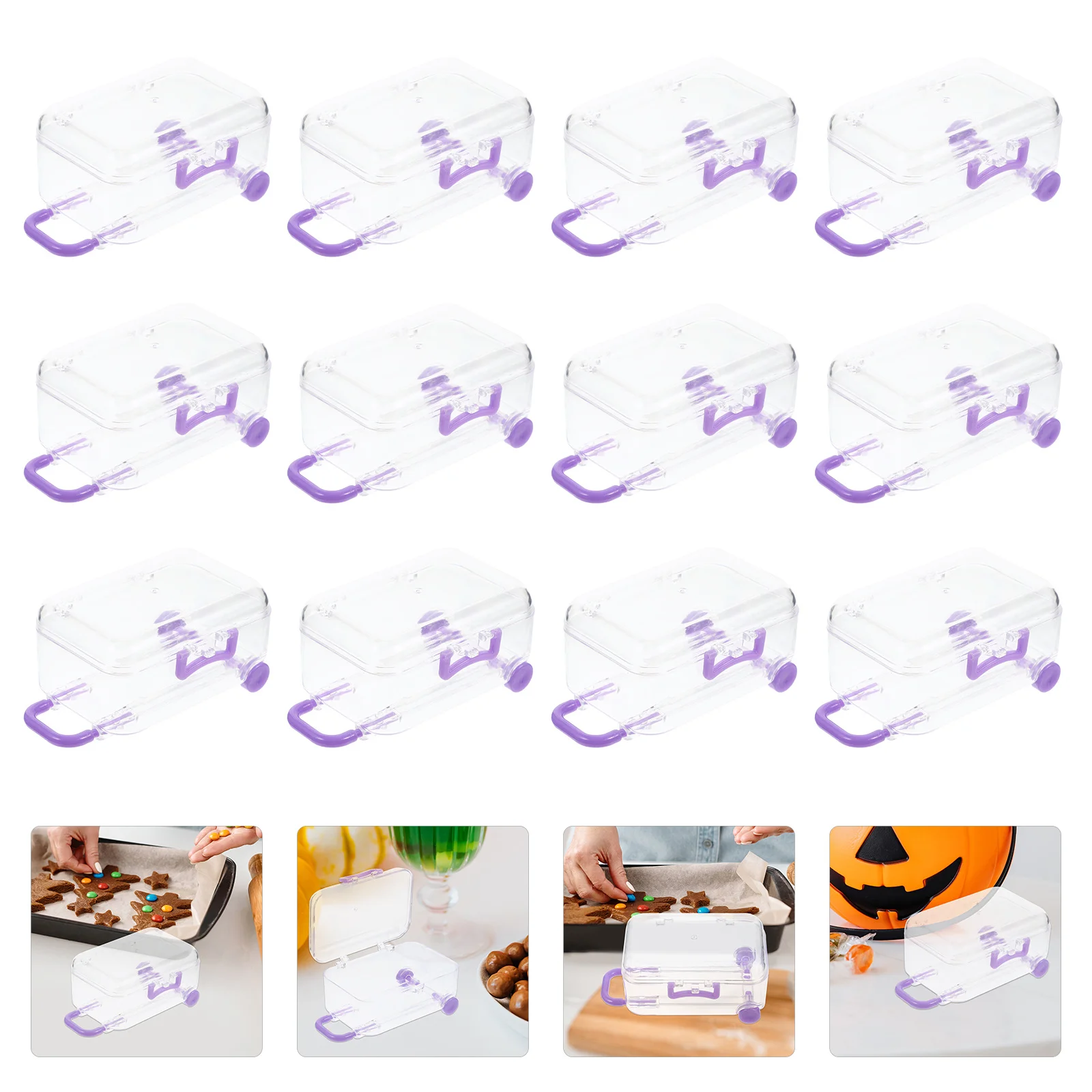 

12Pcs Suitcase Style Candy Box Small Reusable Gift Packaging for Bridal Shower Party Favors Italian Themed Travel Decorations