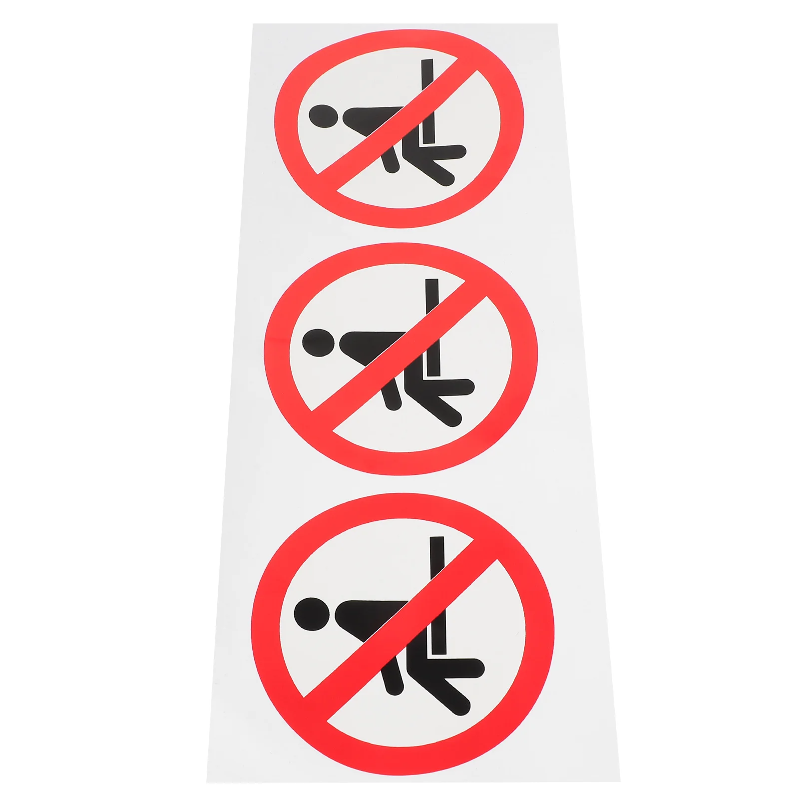 3Pcs Warning Stickers Durable PVC Here Safety Labels Self-Adhesive for Here Signs