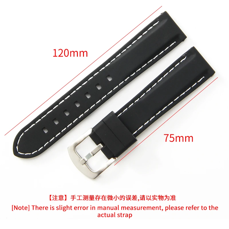 Silicone Replace Comfortable Watch Strap 20 22 24mm Rubber Sports Diving for Casio Reeves Porsche Seiko with Tool Watchband