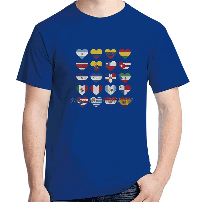 Hispanic Heritage Month Spanish-Speaking Countries Flags Fashion Graphic Tees Summer New Shirts And T-Shirts Cotton Mens Clothes