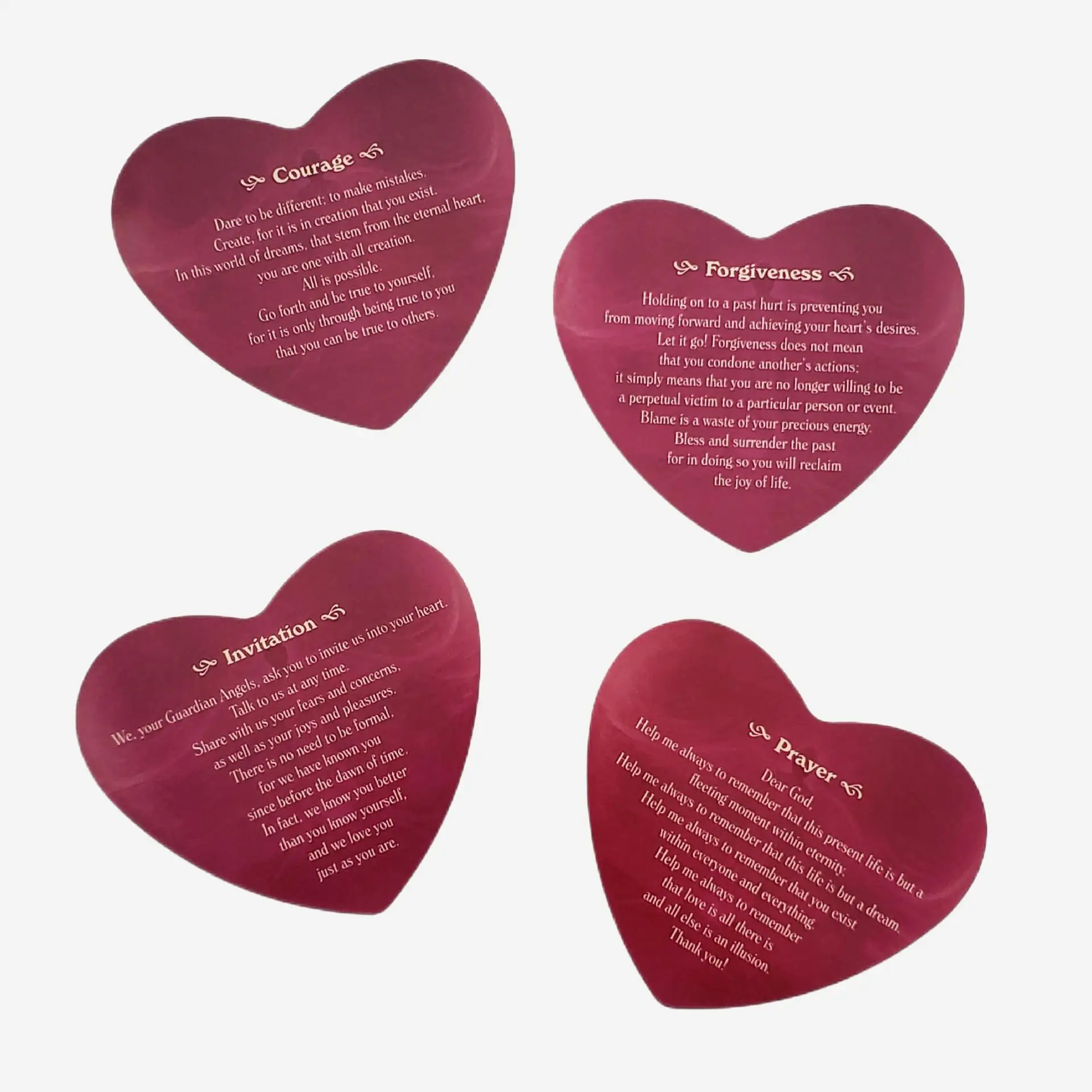 Guardian Angel Cards Heart-shaped English Oracle Card 46 Cards/Set For Family Friends Party Board Game Playing Cards Kids Gift