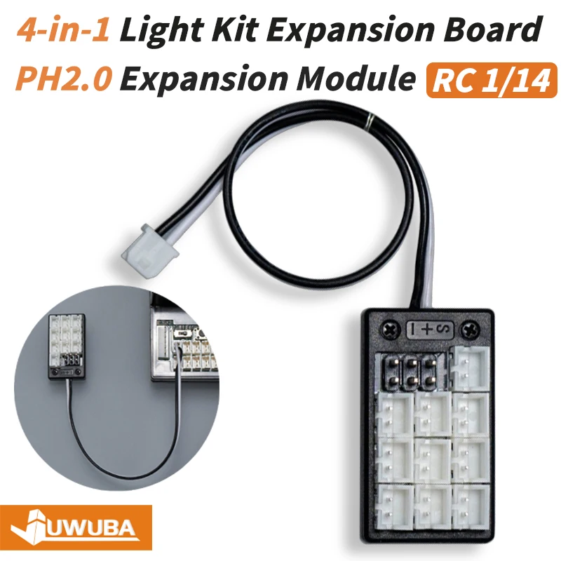 4-in-1 Lichtgruppe Erweiterungsplatine PH2.0 Erweiterungsmodul KZB-MFC für 1/14 Tamiya RC Traktor Muldenkipper Auto Upgarde Diy Teile