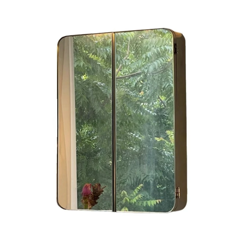 

Multifunctional retro mirror cabinet, modern minimalist wall-mounted folding ， household bathroom entrance