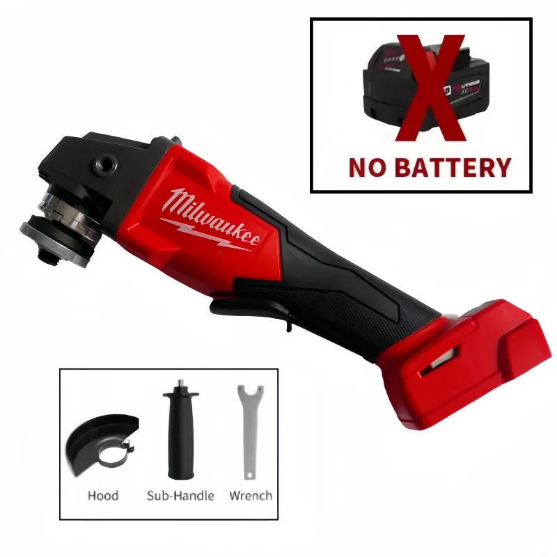 

Original Milwaukee 125mm Brushless Angle Grinder Polishing Cutting Machine No-Lock Paddle Switch Electric Cordless Power Tools