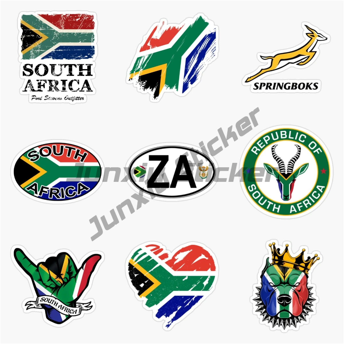 

Funny Car Sticker ZA South Africa Flag Decal Bumper Sticker Laptop with South Africa Badge National Flag Car Window Decoration