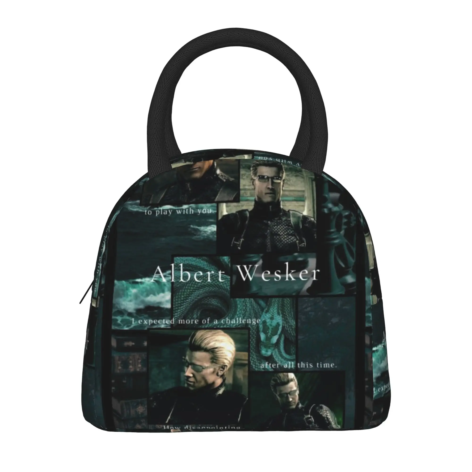 Albert Wesker Residented Evils Insulated Lunch Bag for Men Women  Food Bag Portable Thermal Cooler Bento Box For Picnic