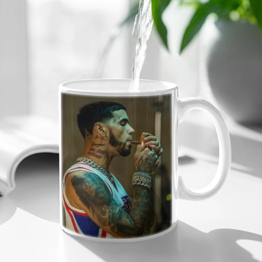 Anuel AA singer Ceramic Mugs Coffee Cups Milk Tea Cup ins Oatmeal Breakfast Mug Drinkware Kitchen