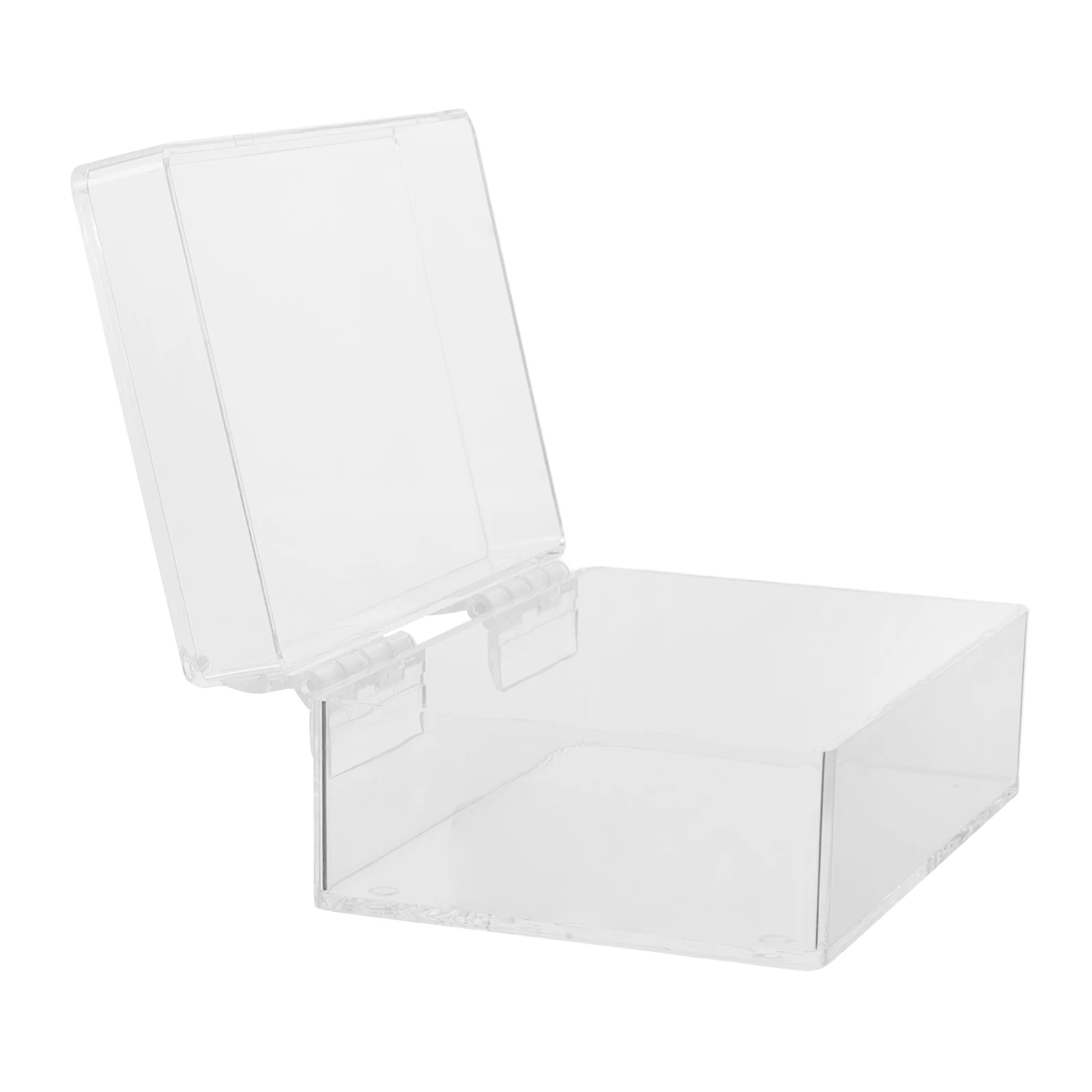 

Transparent Storage Box Clear Acrylic Jewelry Organizer Portable Boxes with Lid Small Display Case Craft Container
