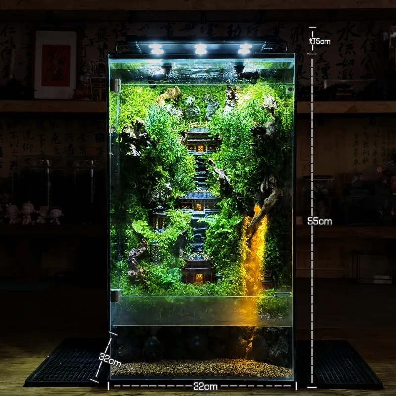 Finished rainforest cylinder, home desktop ornaments, business gifts, automatic spray atomization
