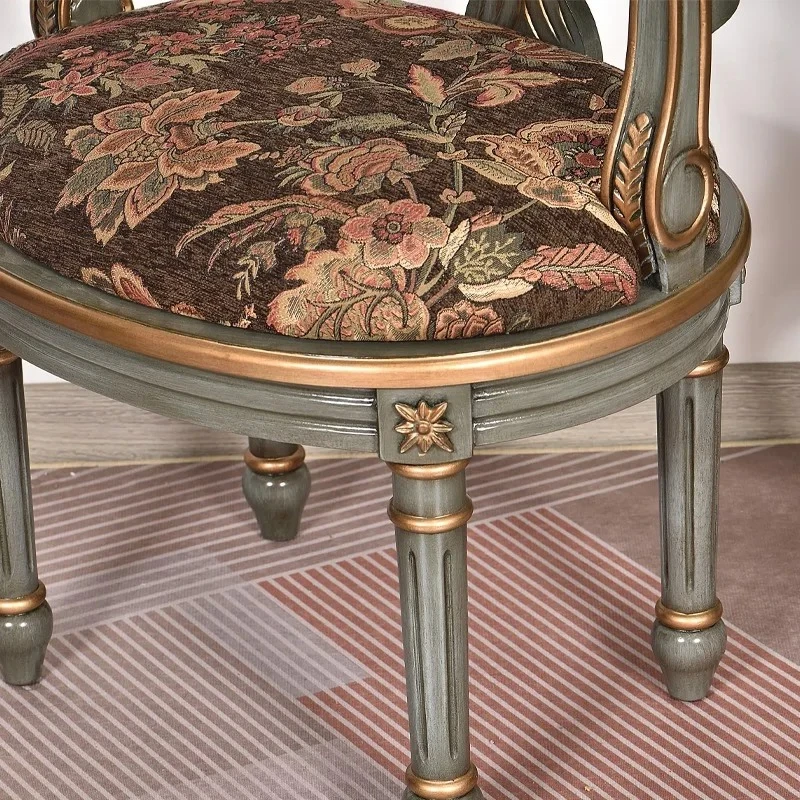 

Minimalist Modern Solid Wood Gray Sofa Chair Armchair Single Back Dressing Stool Balcony Leisure Sofa