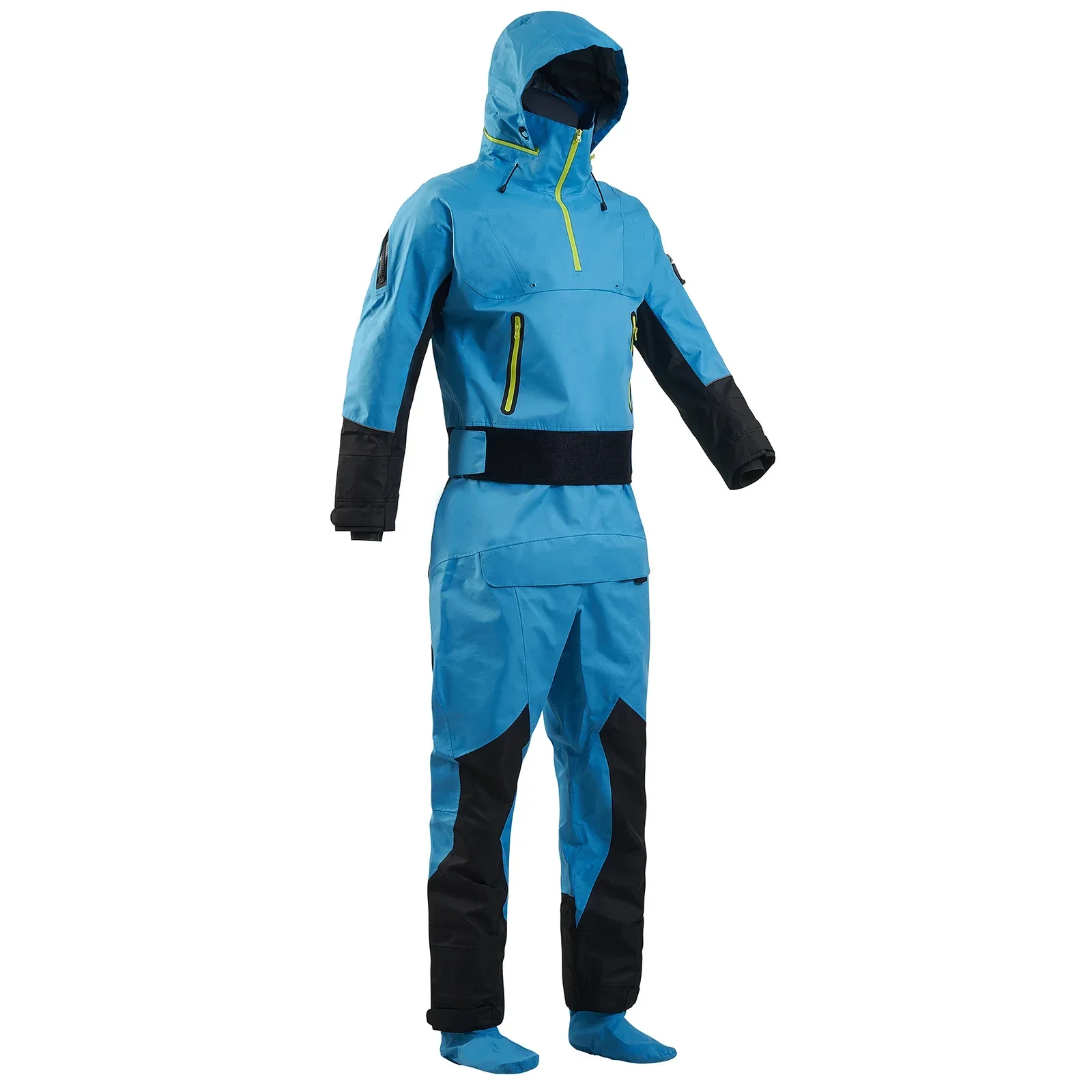 Drysuit Kayak Waterproof Rubber Fishing Sailing Sportswear Back Zipper Mens Neck Seals Whitewater Drysuit Wholesale