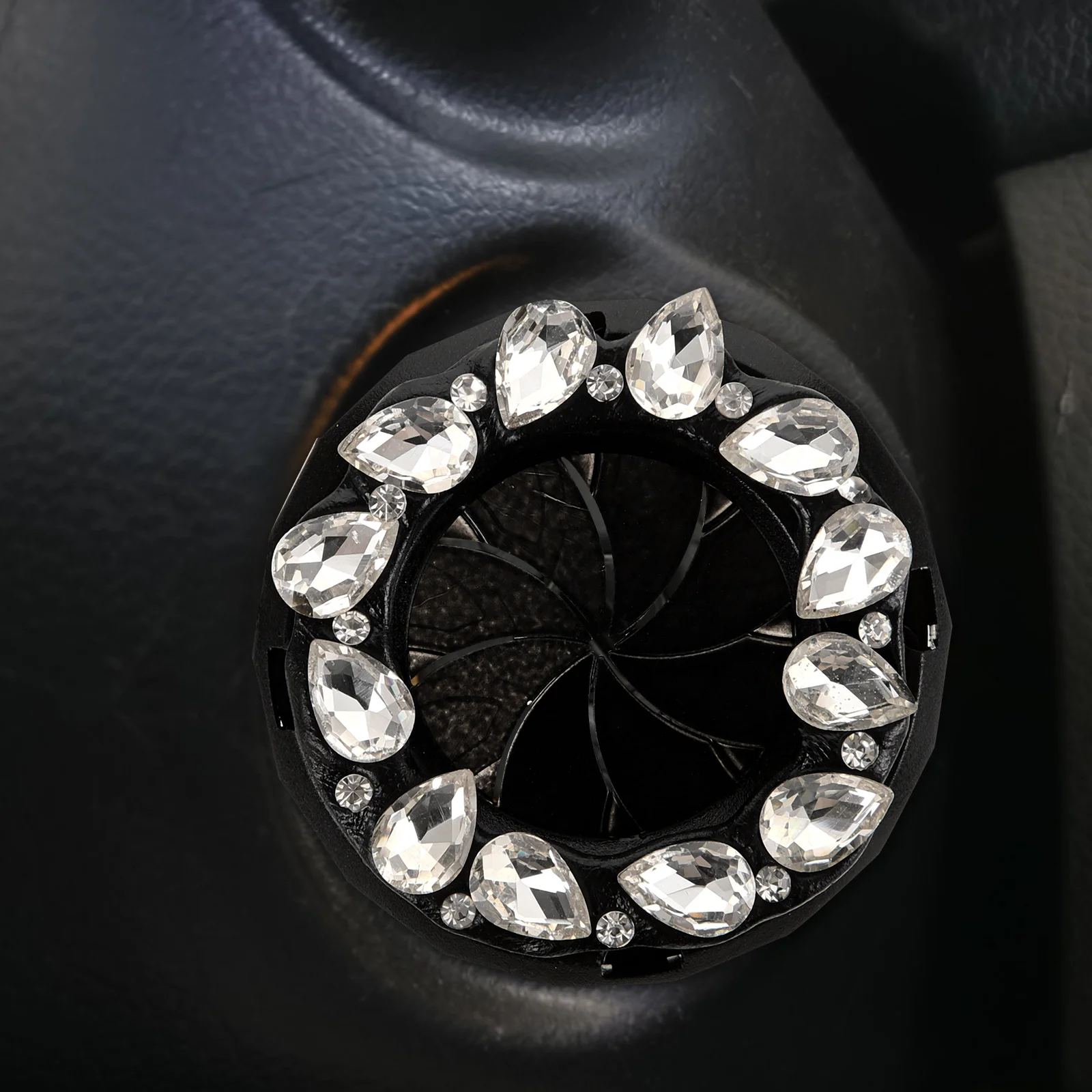 

Bling Car Engine Start Button Cover White Diamond Decoration Push to Start Ignition Accessories Scratch Proof Easy Install