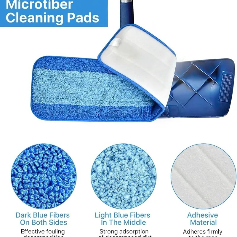 Compatible with Bona mop cloth cleaning pad, adhesive dust removal pad, dry and wet flat fiber mop head accessories