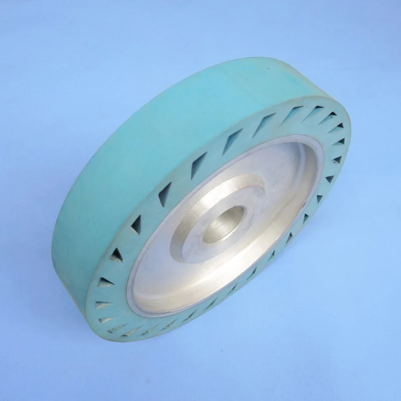 8 Zoll 200*50*32mm Zentrifugales Gummirad mit Aluminiumkern für Poliermaschine, Bandschleifrad, elastisches Metallwerkzeug – Detail 11