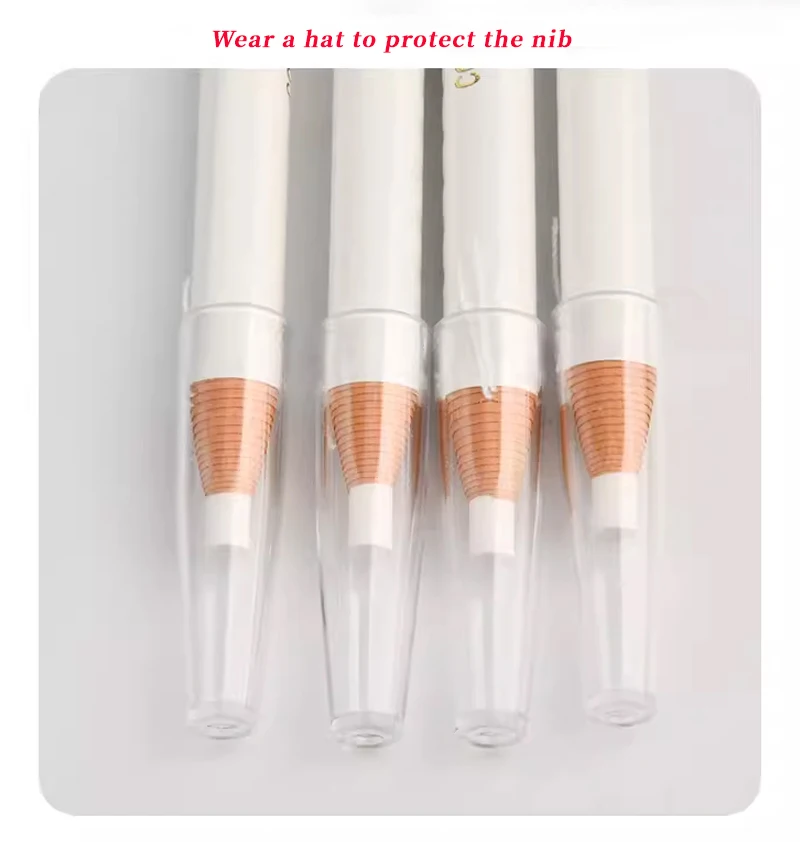 5pcs White Eyebrow Pencil 1818 Microblading Waterproof Markpen for Tattoo Makeup Natural Persistent for Surgical Skin Marker