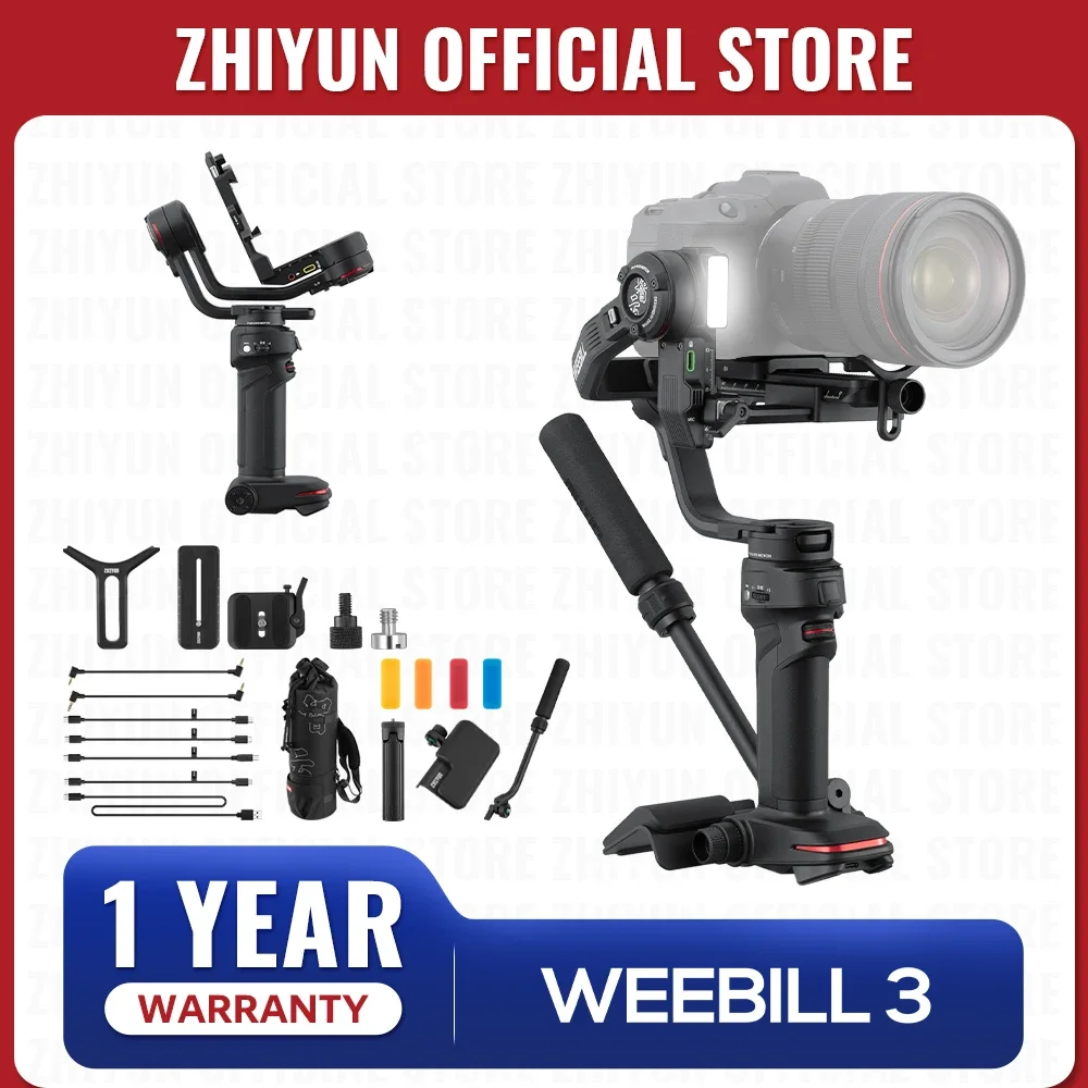

ZHIYUN Official Weebill 3 Camera Gimbal 3-Axis Outdoor Handheld Stabilizer for Canon/Sony/Panasonic/Nikon DSLR Mirrorless Camera