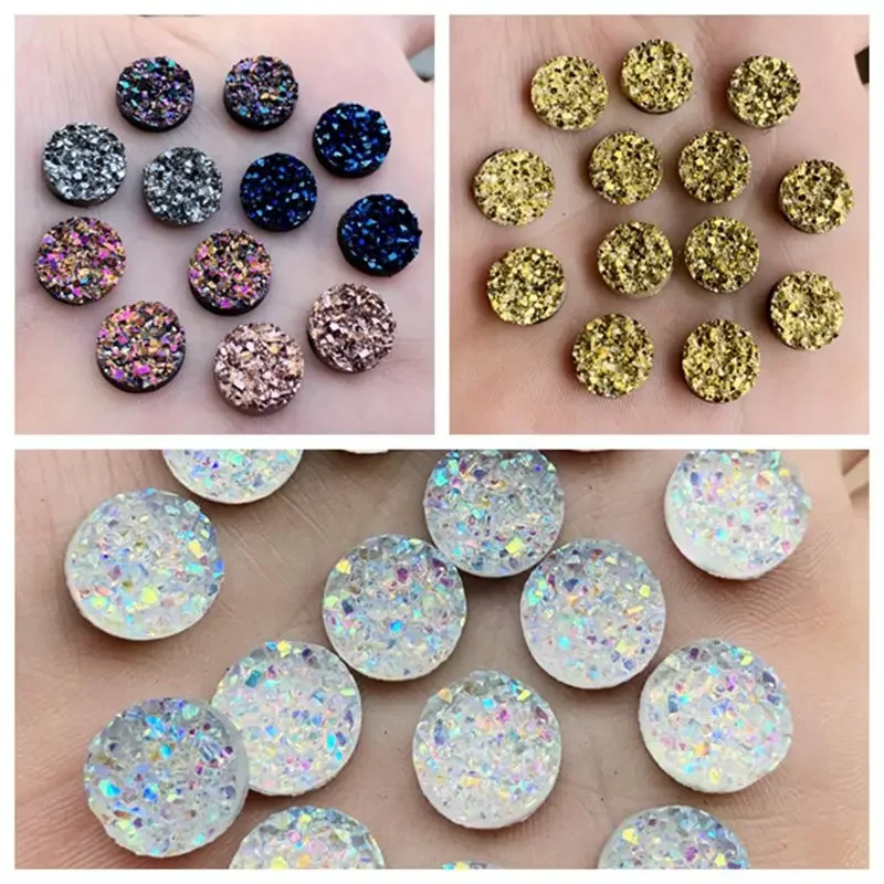 

Round 12mm Ore Shiny AB Resin Crystals Accessories Gem Stones Strass applique DIY Wedding Dress Beads 100pcs -B28*2