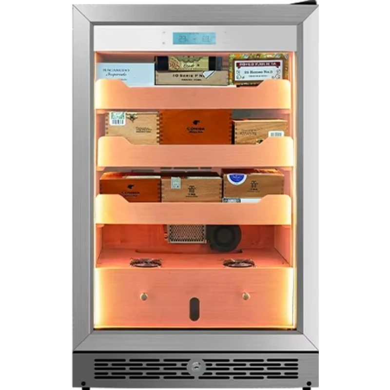 Electronic Cigar Cooler Humidor Cabinet With Led Light Cedar Wood Can Hold 800 Cigars