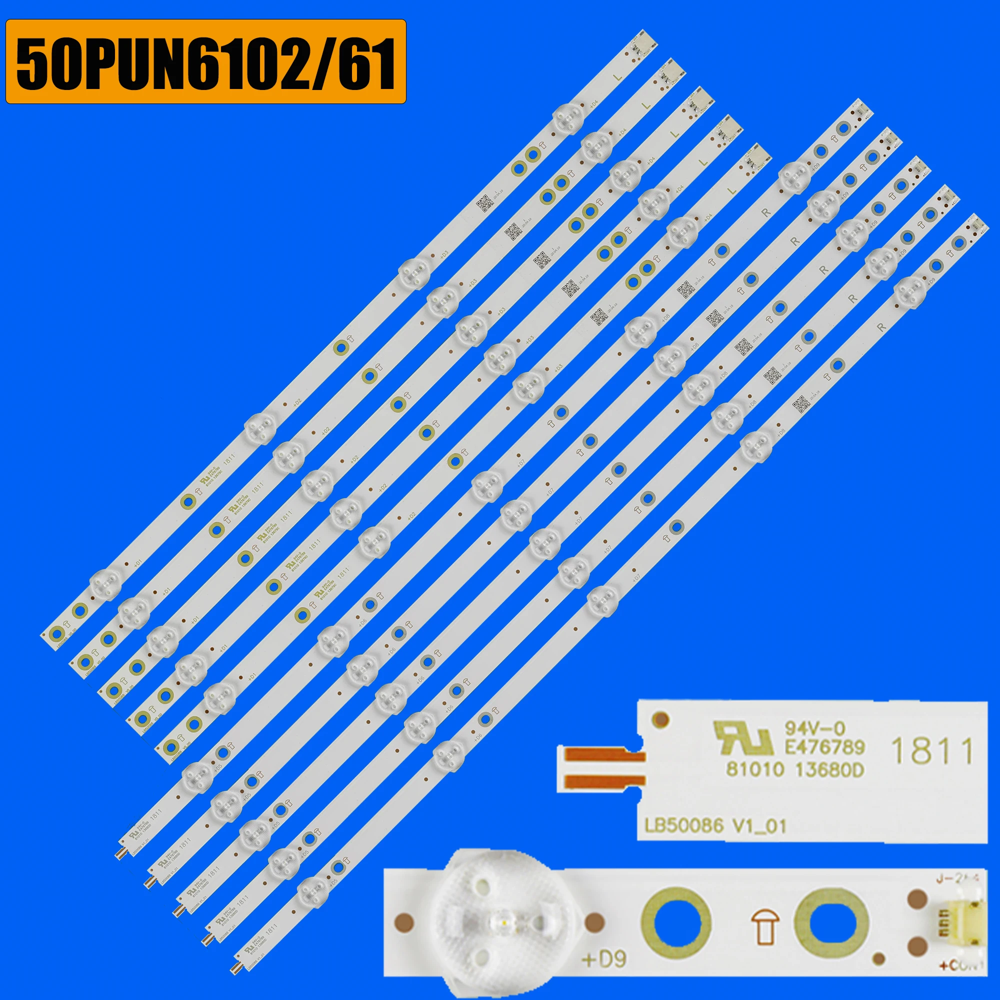 

LED Backlight strip For 50PUS6162/12 50PUS6272 50PUS6703 50PUS6753 50PUN6102/61 50PUS6272/12 50PUS7303/12 50PUS6262/05
