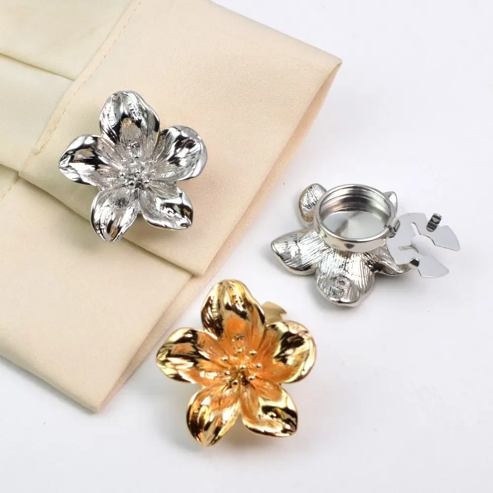 

New Flower Flower Cufflinks Sewing-free Cufflinks DIY Shirt Button Clip Sewing Accessories Decorative Buttons Formal Attire