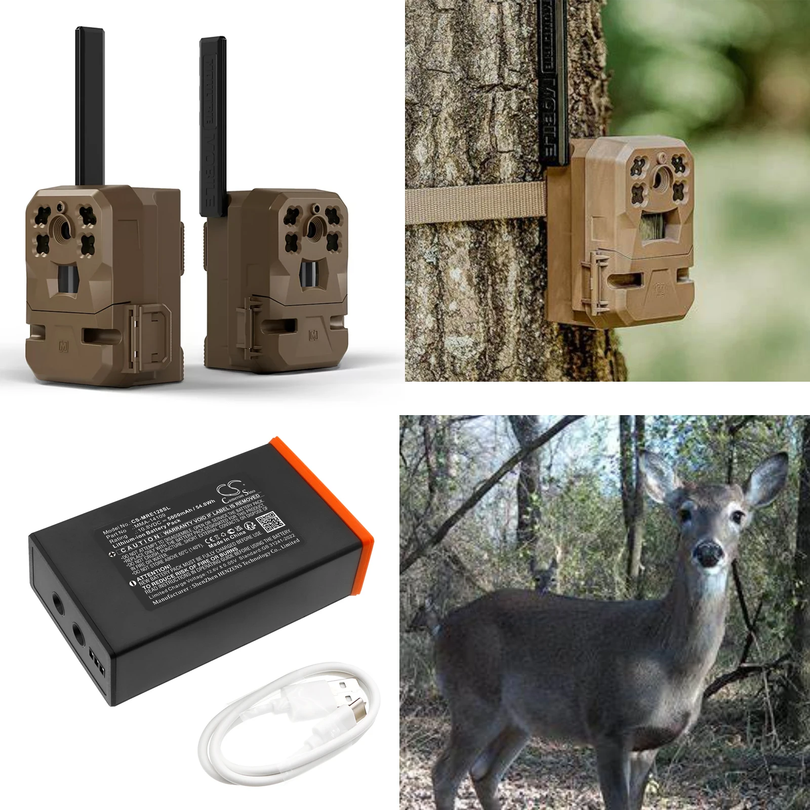 Batería de Repuesto de 10.8V 5000mAh para Deportes y Actividades al Aire Libre MMA-14109 MMA-14128 para Moultrie Edge, Edge 2, Edge 2 Pro, Edge Pro