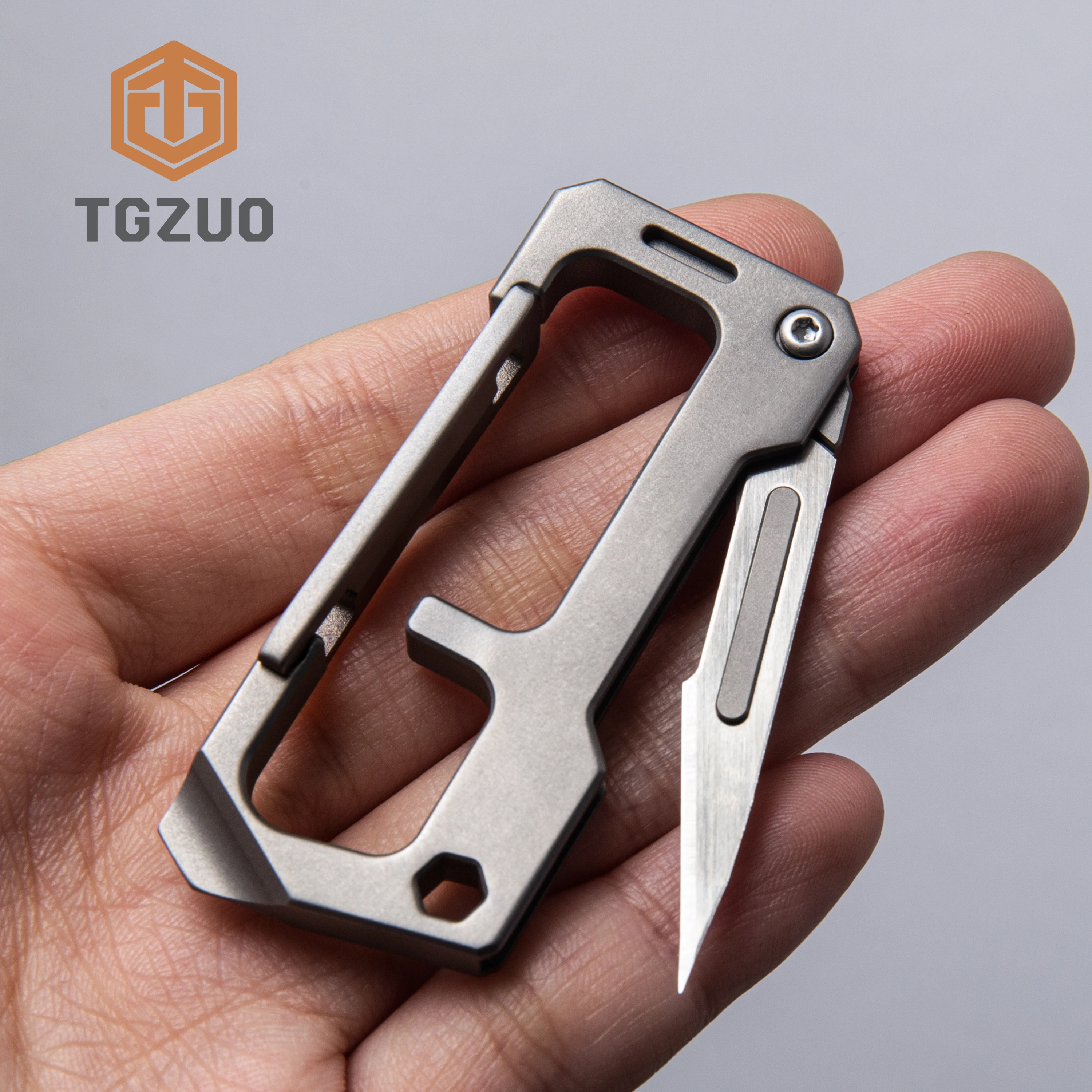 

Titanium Alloy Keychain Knife Outdoor Portable Tool New Multifunctional EDC Pocket Folding Knife With Stainless Steel Blade