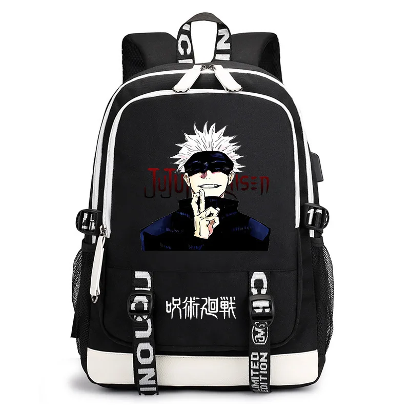 

Jujutsu Kaisen Gojo Anime Backpack for Boys Large Capacity 15 Inch Laptop School Travel Bag Ipad