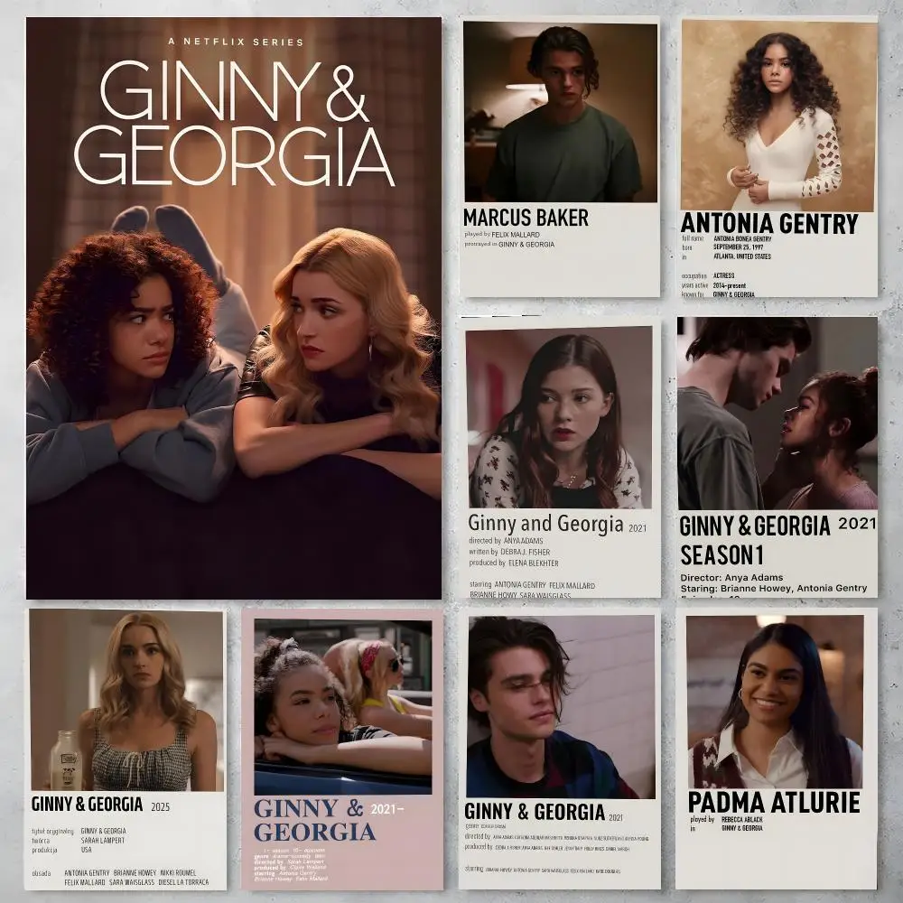 TV Series Ginny & Georgia Poster Poster Stickers Painting Mural HD Wall Decals for Bedroom Living Room Home Self-Adhesive