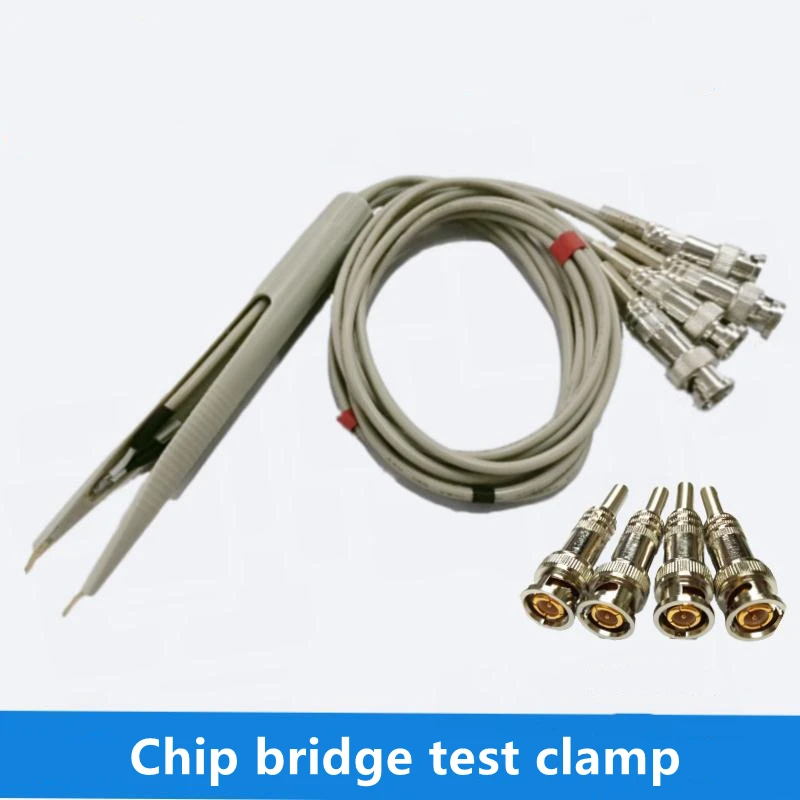 Lnsulated Banana Test Clips/Kelvin Test Leads/Digital Bridge LCR Test Leads, Universal 4-Terminal Plug Resistors.