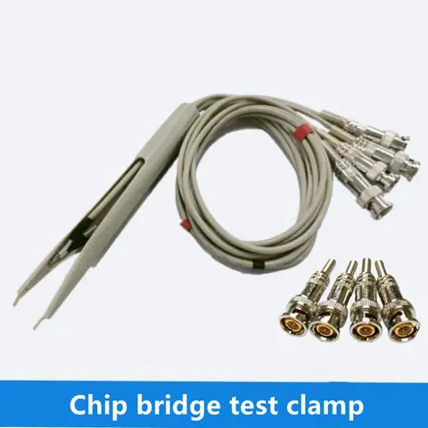 Insulated Banana Test Clips/Kelvin Test Leads/Digital Bridge LCR Test Leads, Universal 4-Terminal Plug Resistors.